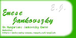 emese jankovszky business card